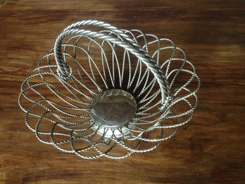 Silver Coloured Metal Basket