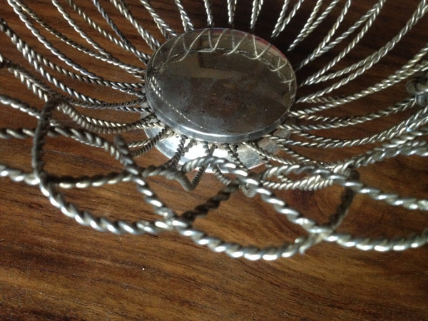 Silver Coloured Metal Basket