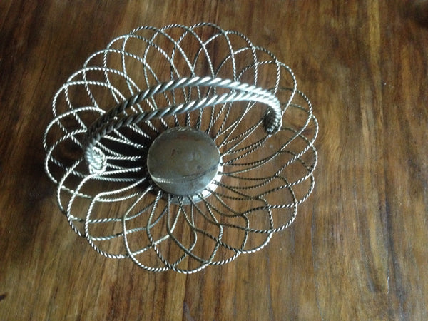 Silver Coloured Metal Basket